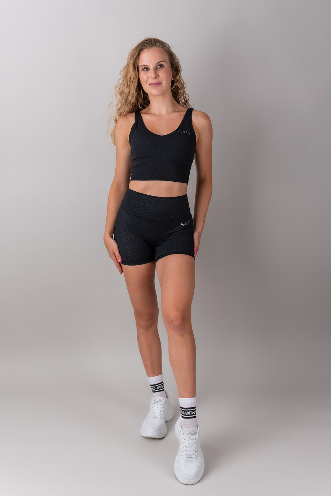 Leopard Shorts with hidden scrunch