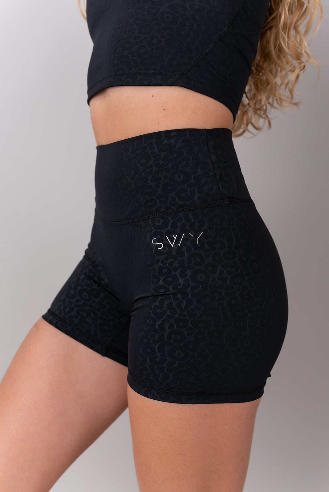 Leopard Shorts with hidden scrunch