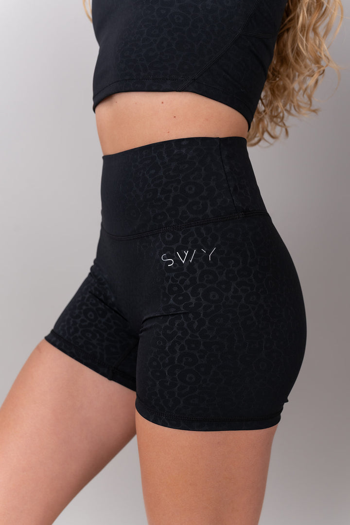 Leopard Shorts with hidden scrunch