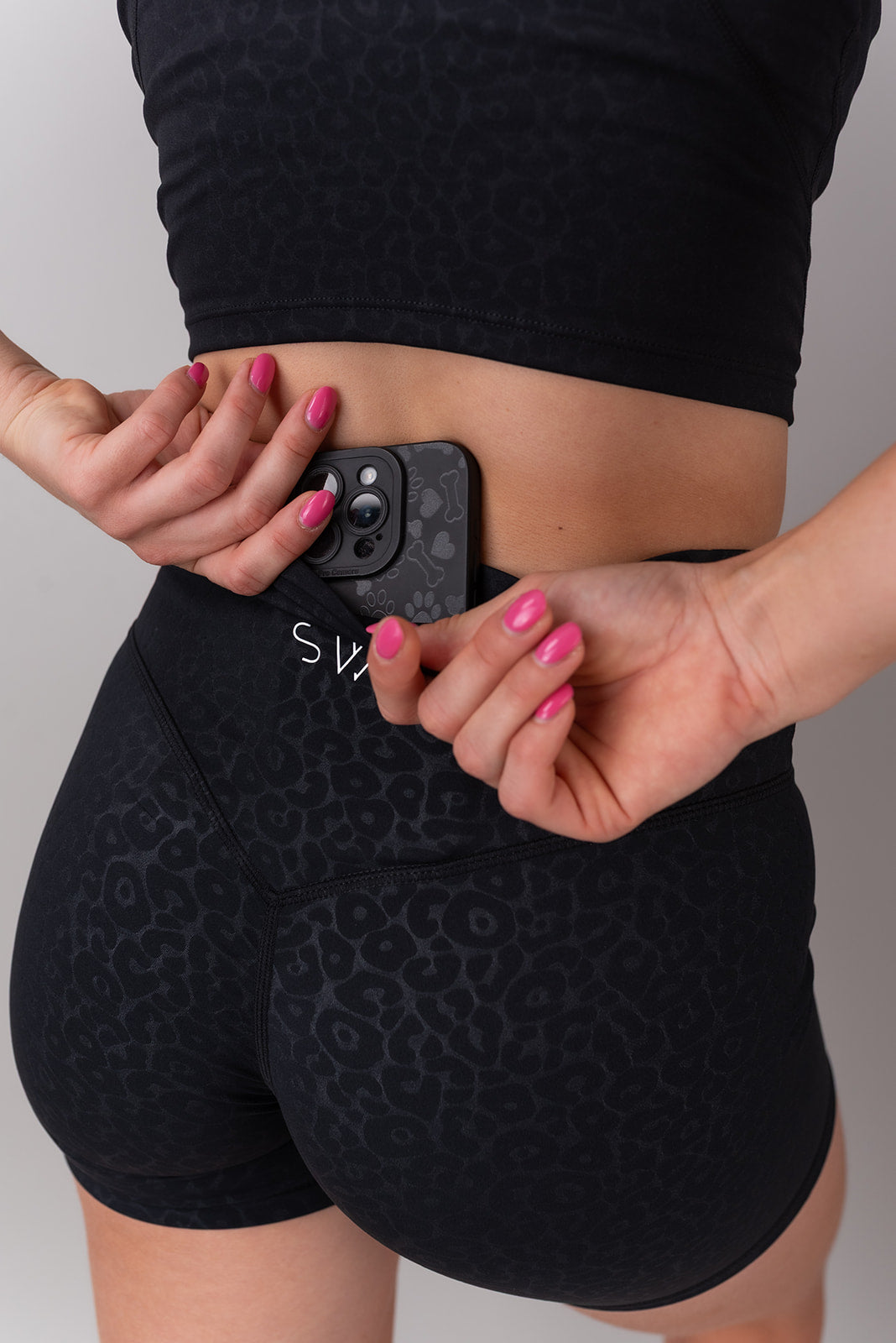 Leopard Shorts with hidden scrunch