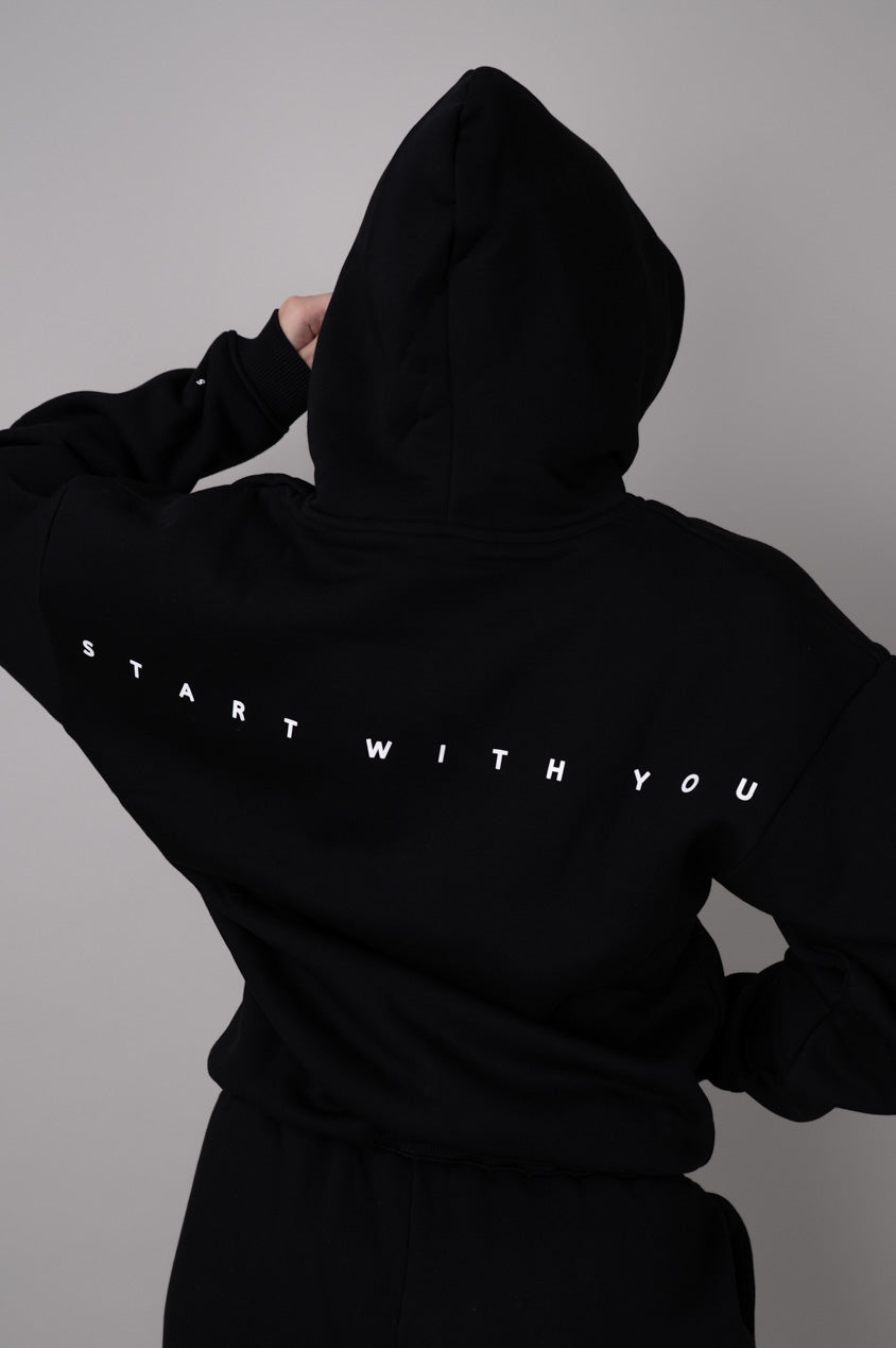 EASE Hoodie Črn