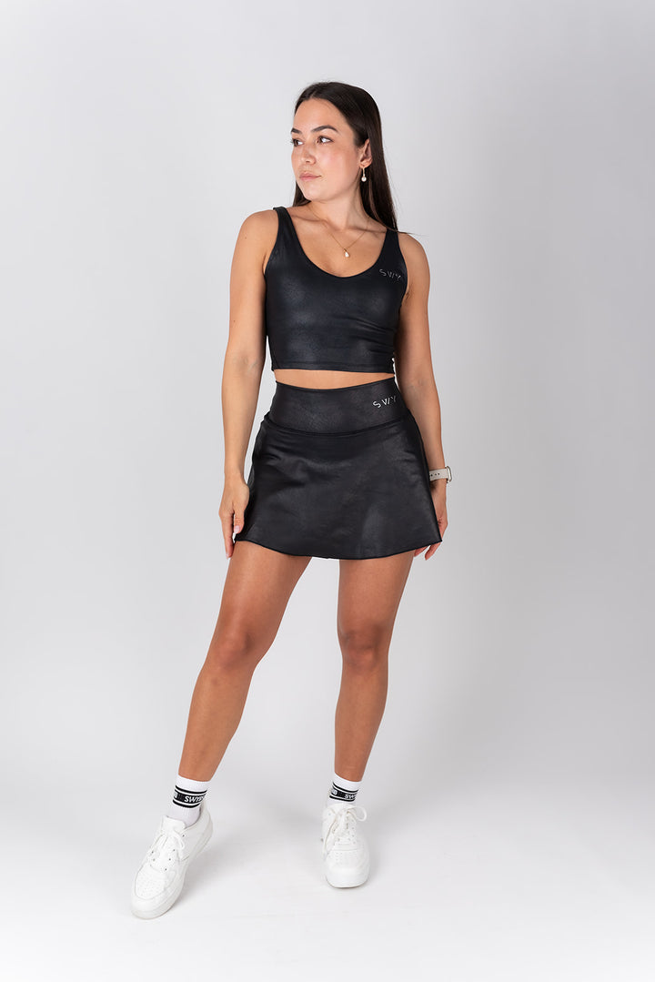 Leather Krilce s Kratkimi Hlačami