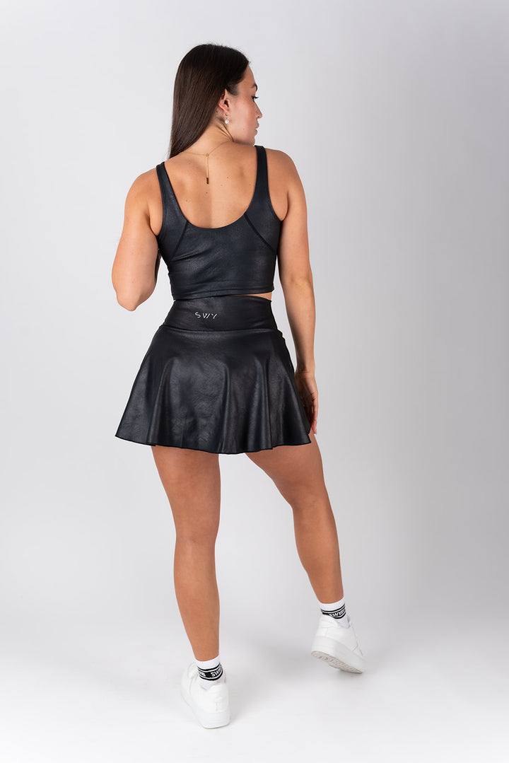 Leather Krilce s Kratkimi Hlačami