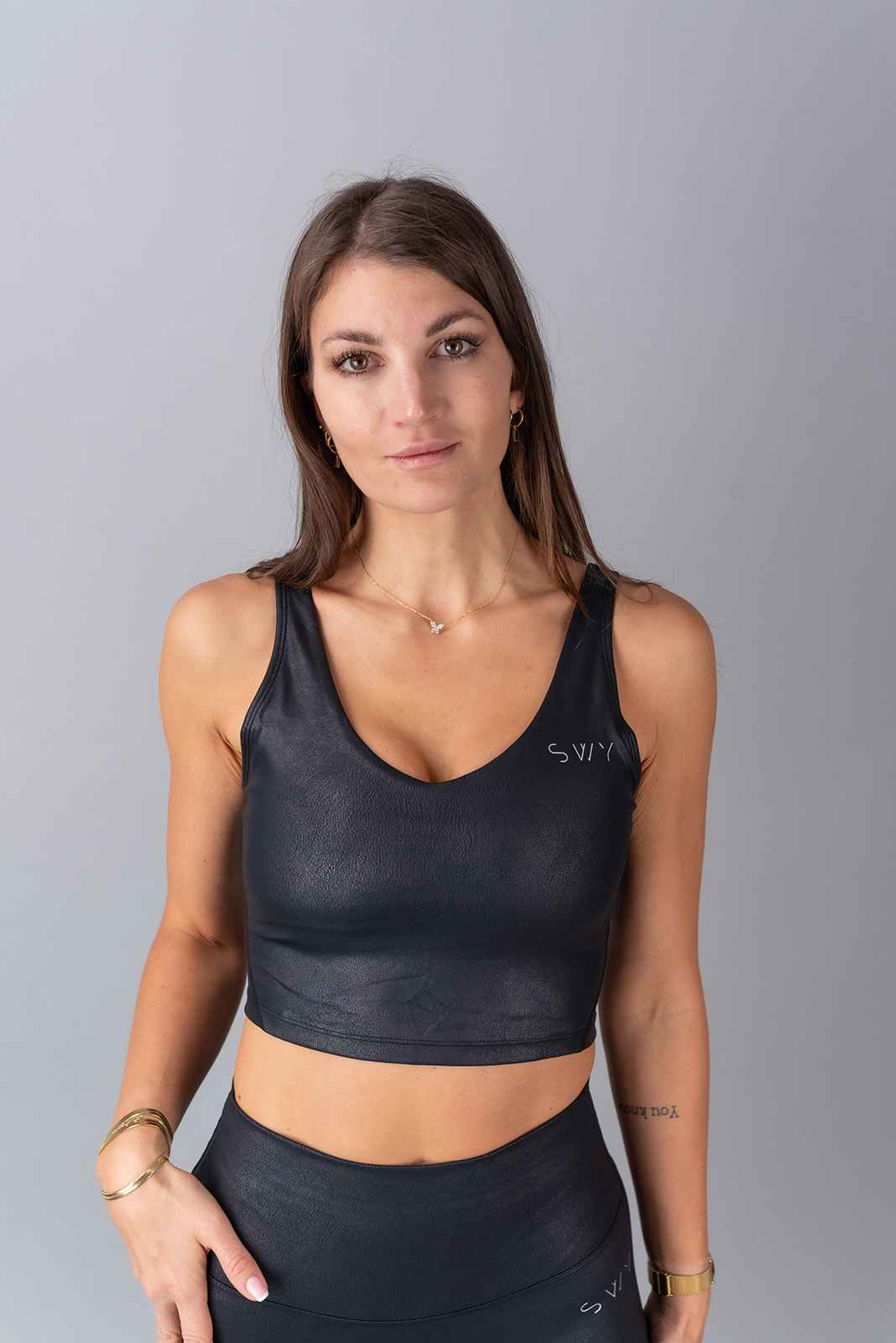 Leather Podaljšan Top