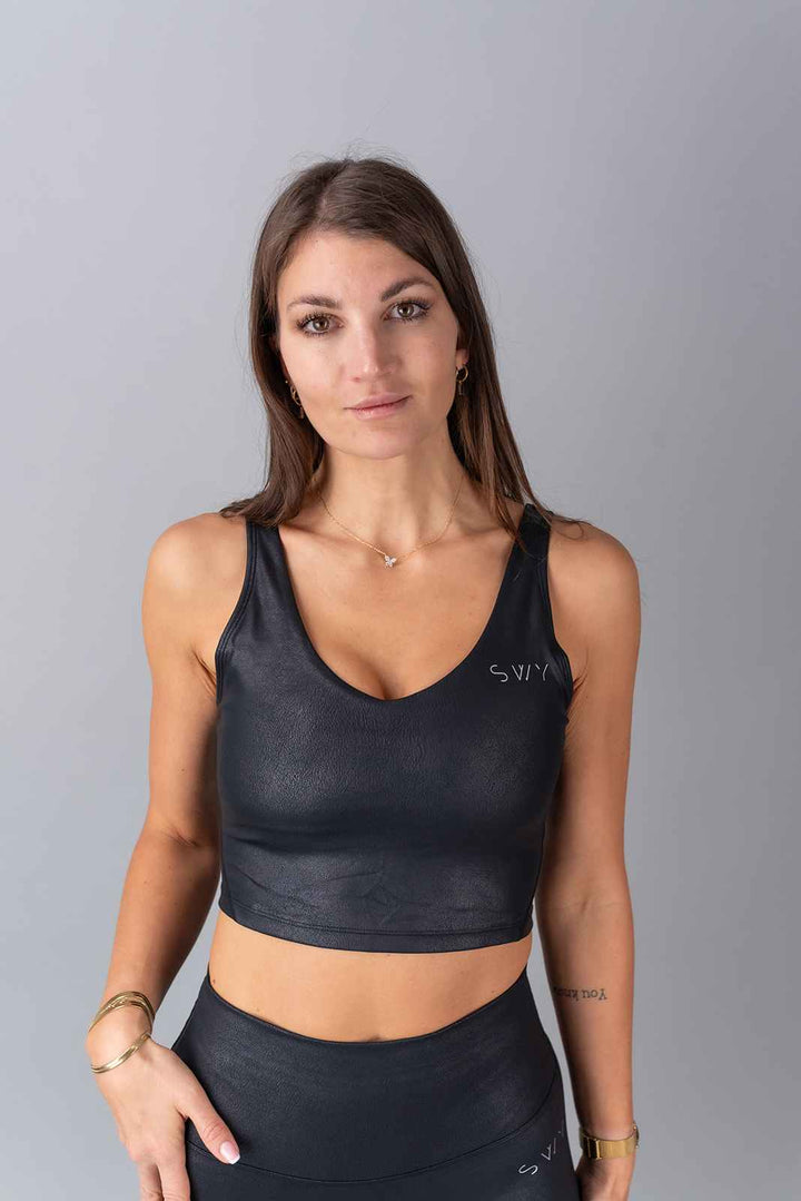 Leather Podaljšan Top