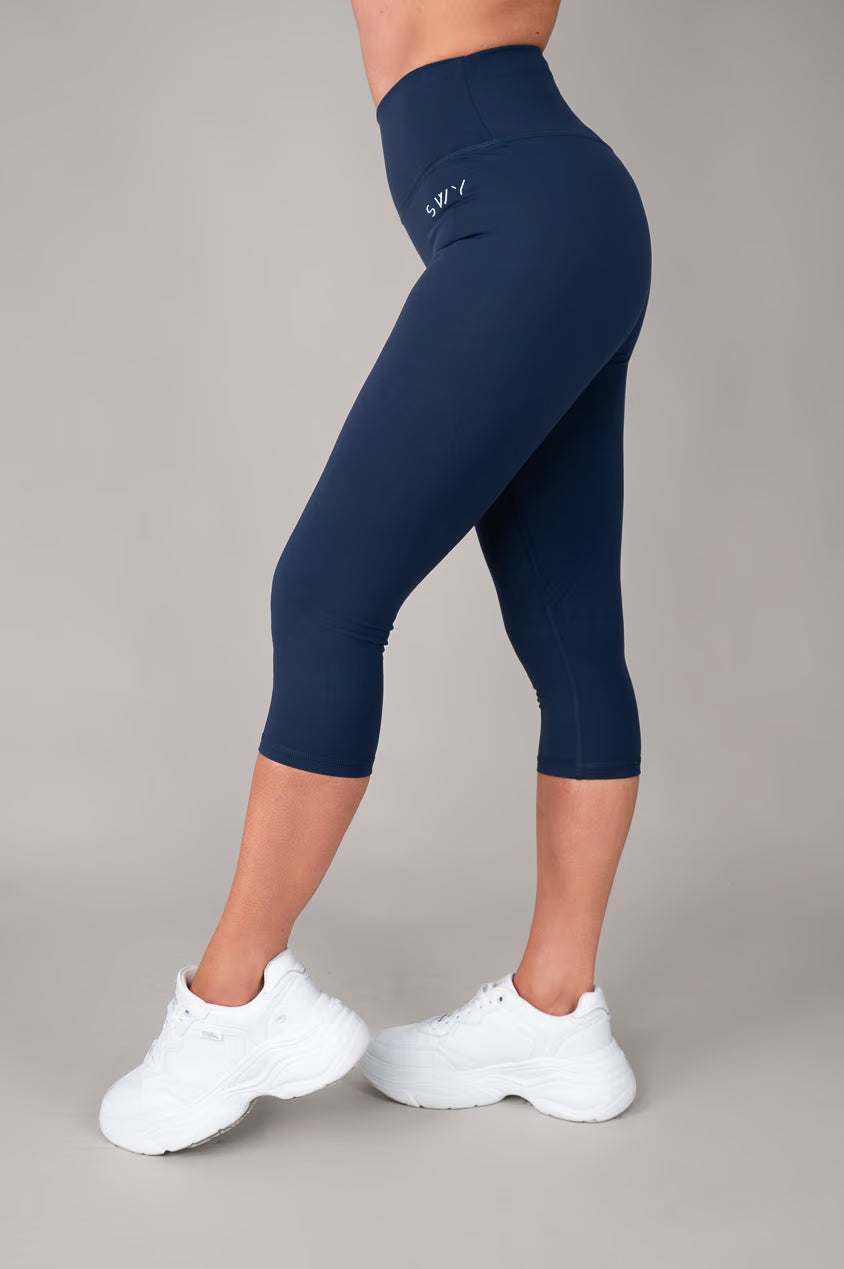 Softlux 3/4 Leggings, navy  side view