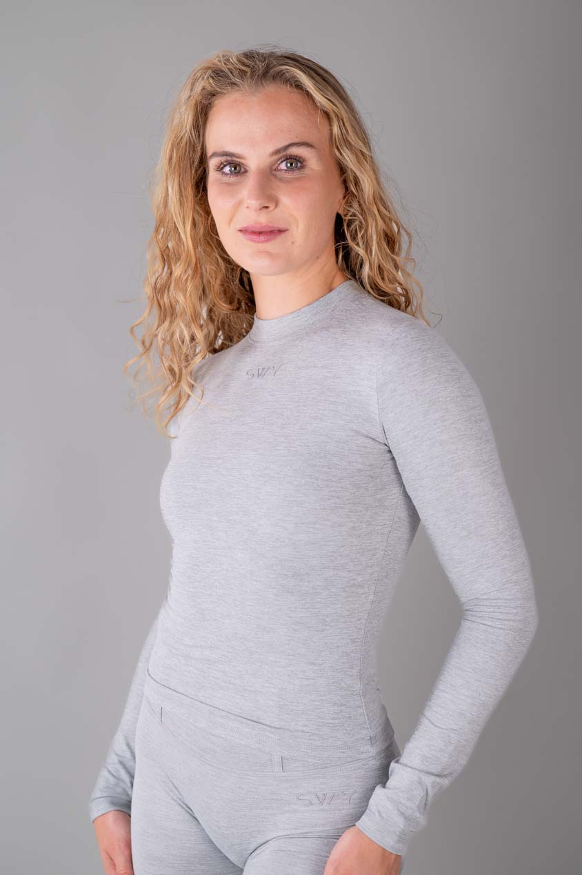 Maglia a maniche lunghe Comfort con collo alto