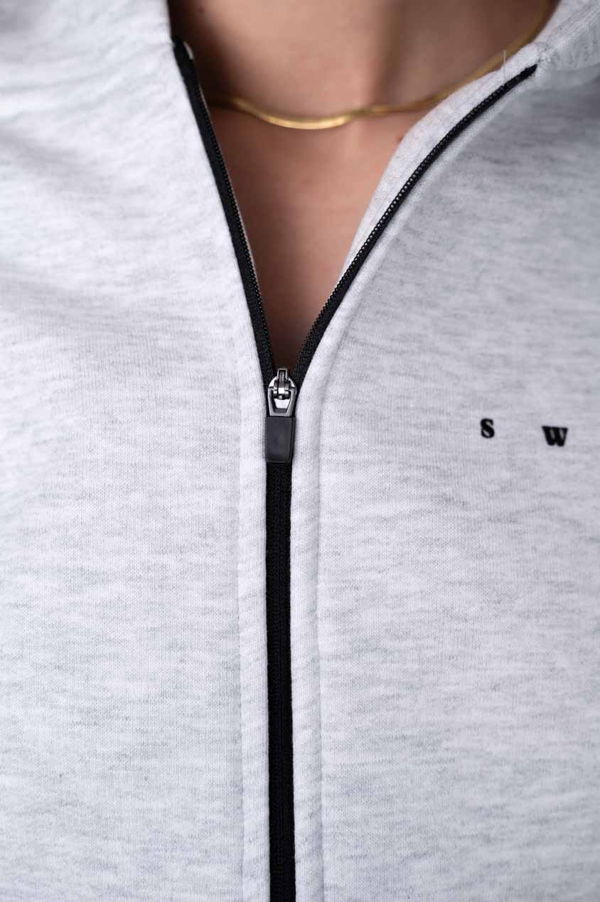EASE Zip Hoodie Siv
