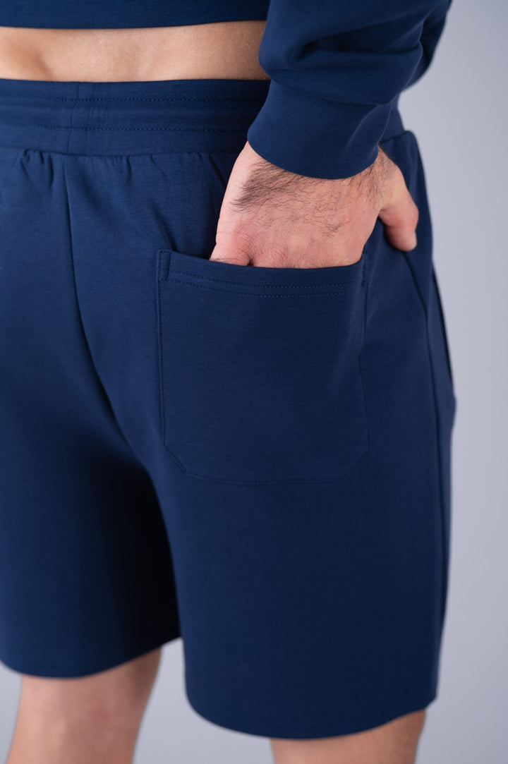 Men core shorts  navy, back pocket