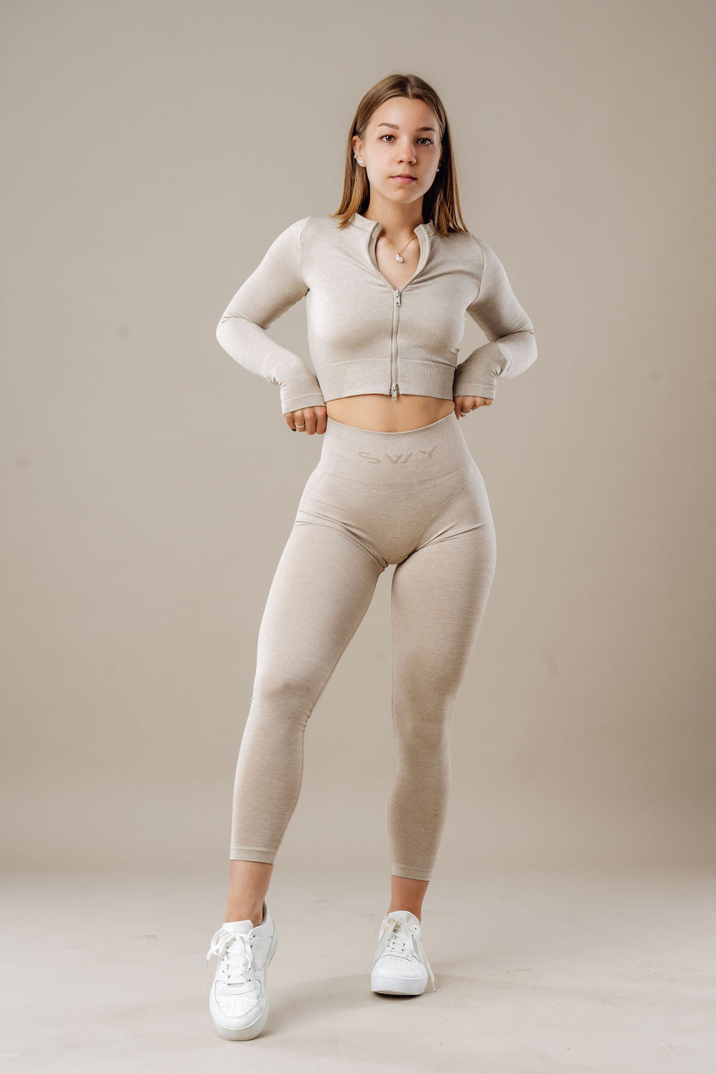 Lasting Seamless Maglia Crop Zip