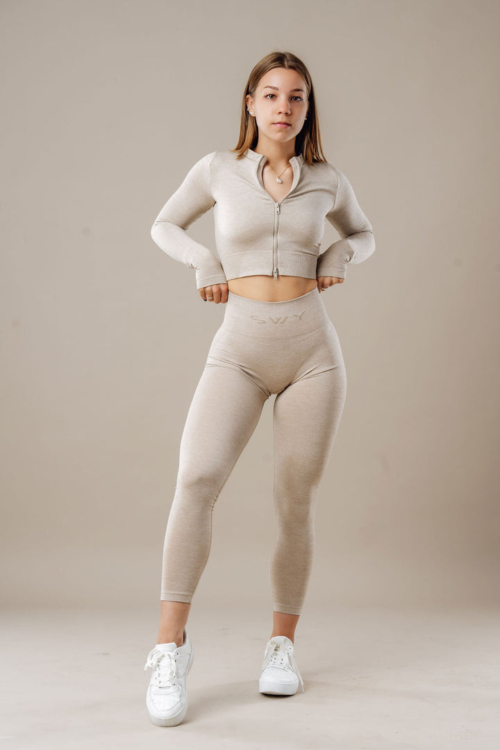 Lasting Seamless Maglia Crop Zip