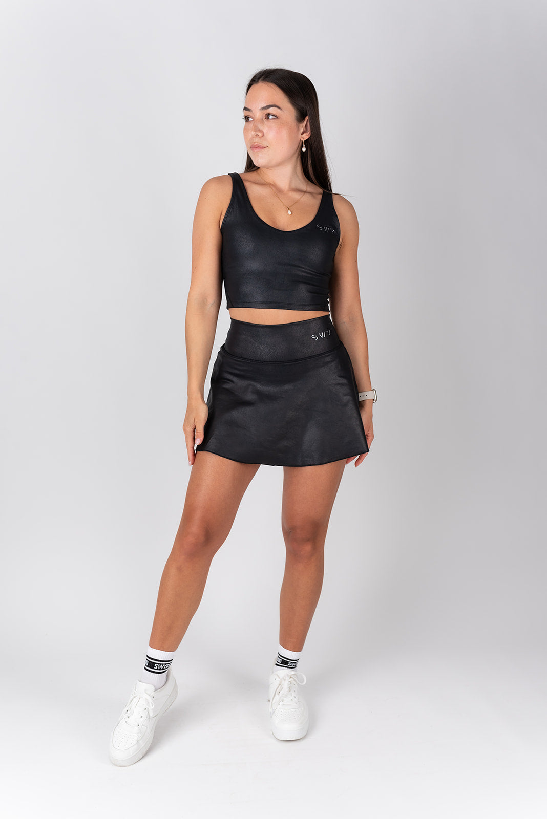 Leather Krilce s Kratkimi Hlačami 