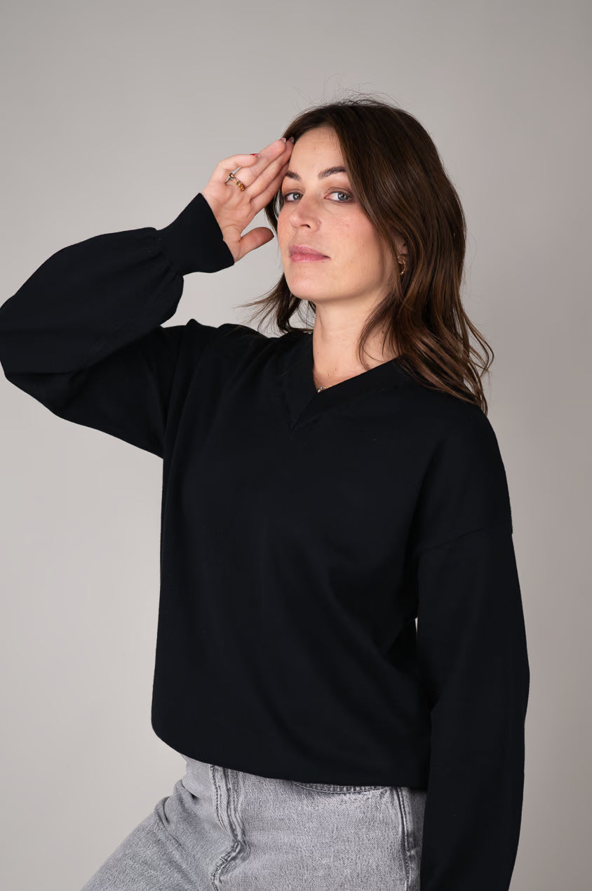 Knit V-Neck Sweater