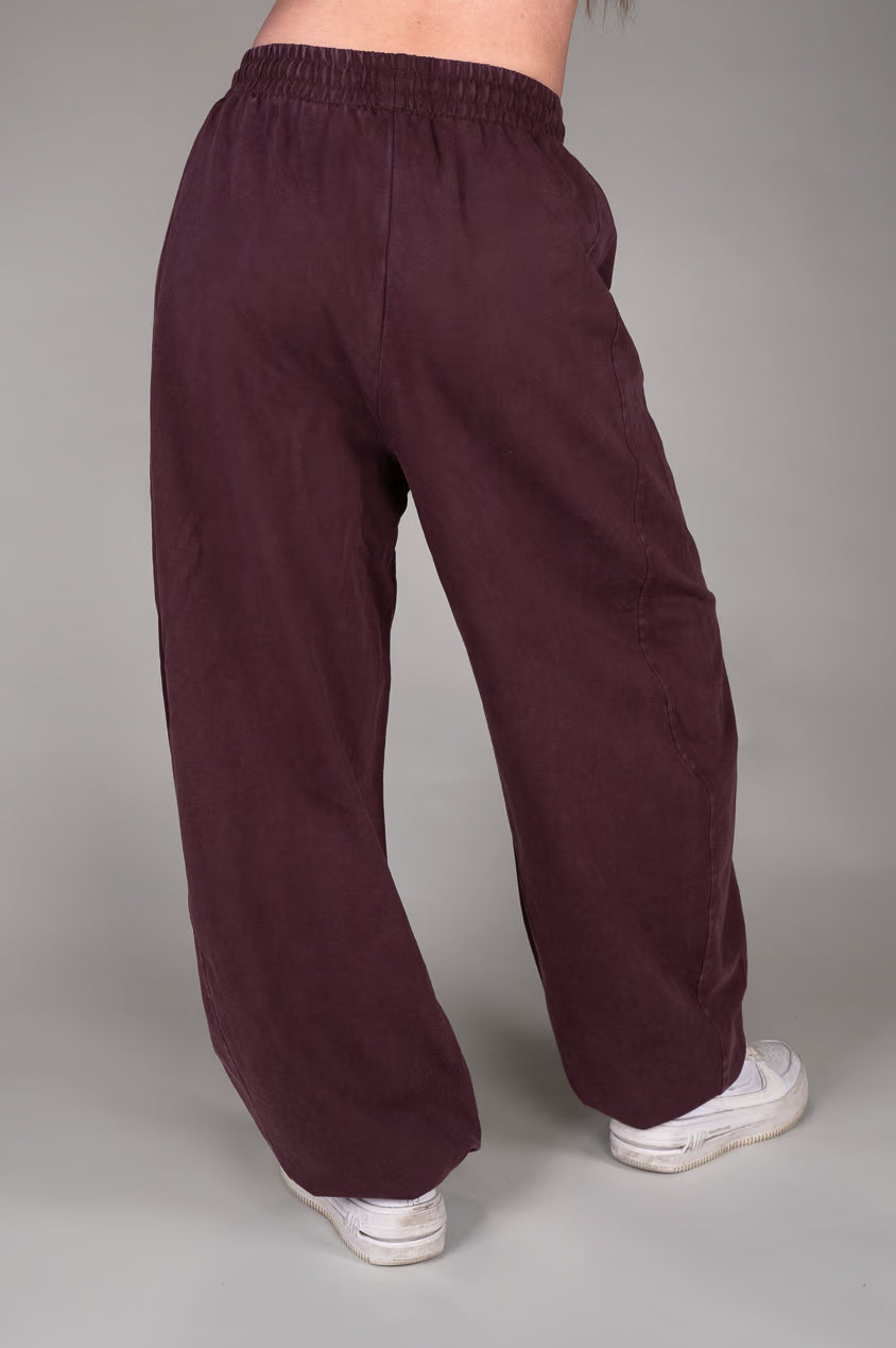 Washed Velvet Balloon pants back view