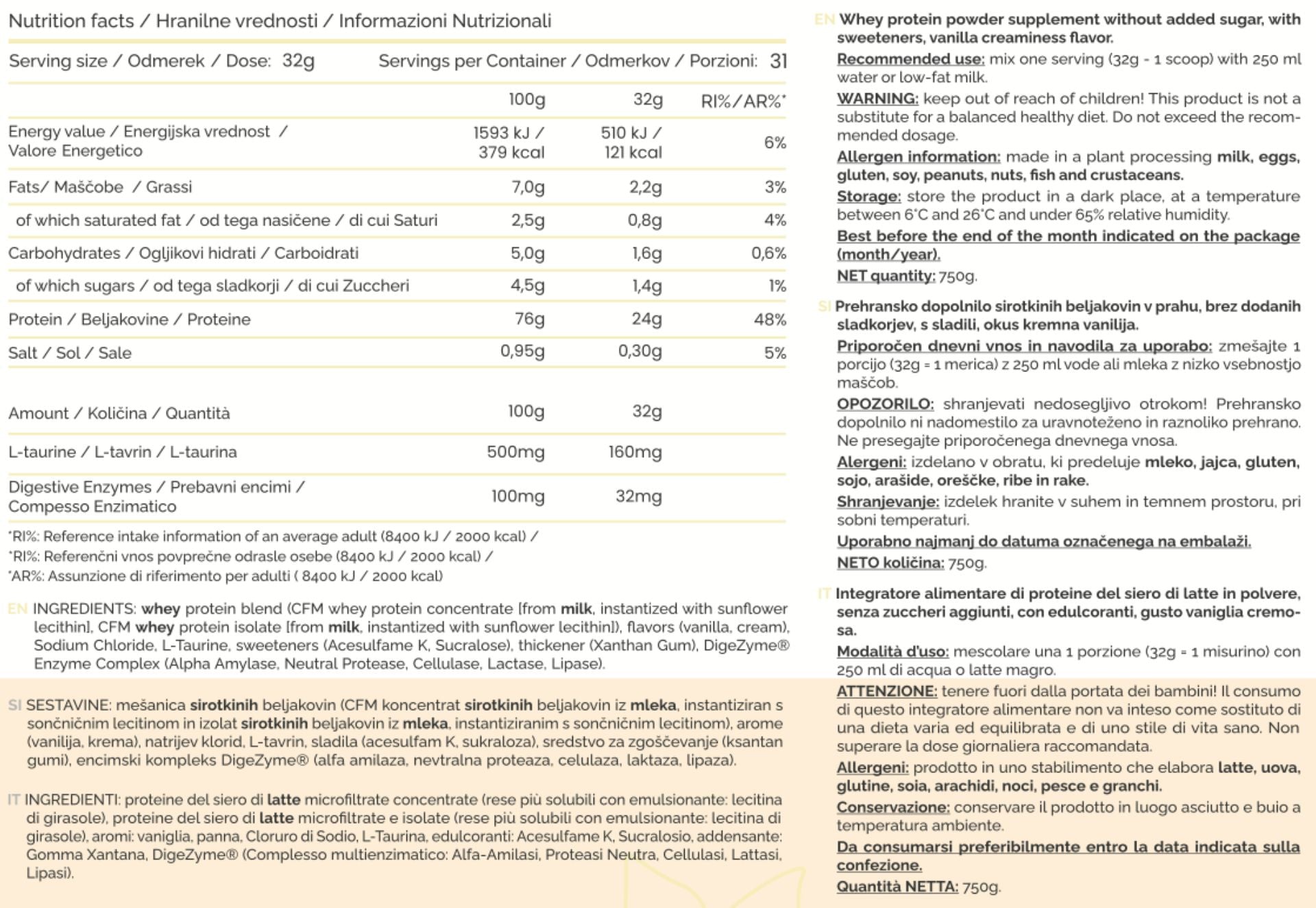 Nutritivne vrijednosti